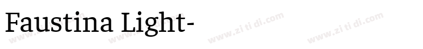 Faustina Light字体转换